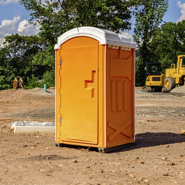 how often are the porta potties cleaned and serviced during a rental period in Emerald Mountain